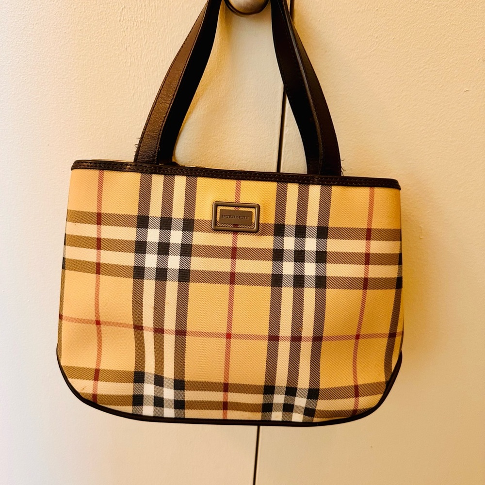 Burberry Tan Plaid Women's Tote Bag